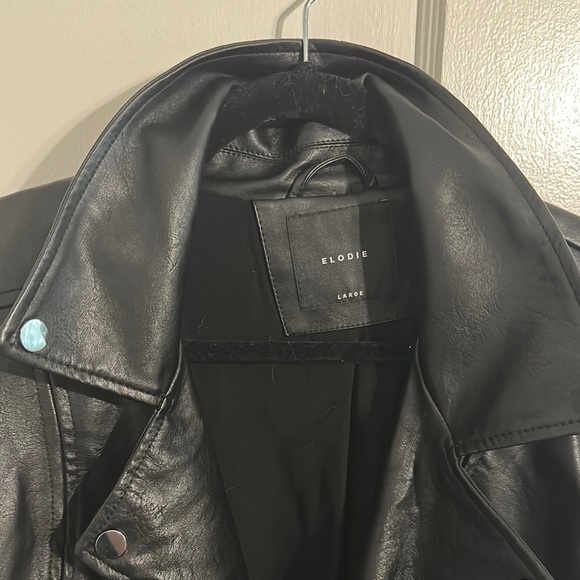 Elodie Black Faux Leather Jacket - Picture 2 of 4
